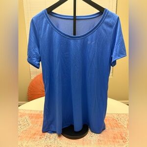 Nike Women's Short Sleeve Dri-fit Blue Tee